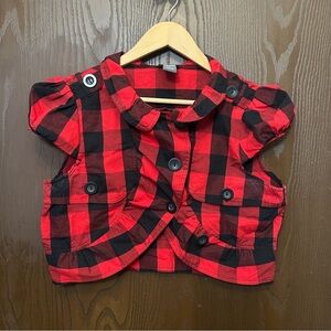 Dots Red and Black Plaid Jacket